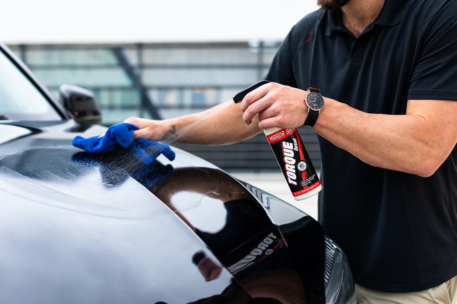 Mirror Shine™ - Super Gloss Hybrid Car Wax Spray & Sealant (16oz Bottle) Torque Detail