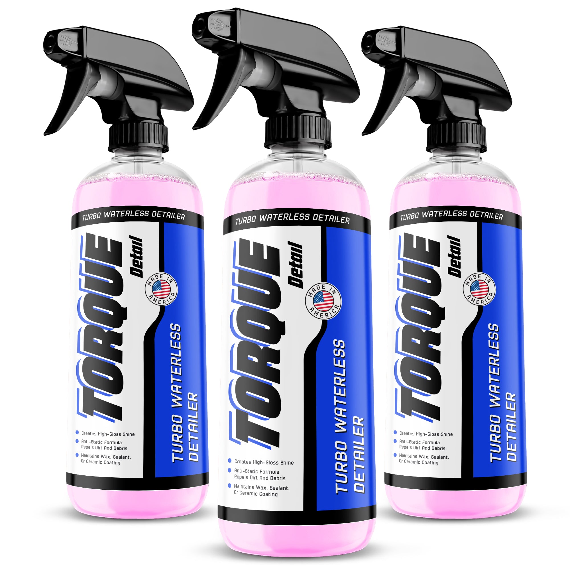 Turbo Ceramic Waterless Detailer™ (16 oz) - Anti-Static Waterless Car Wash & Quick Detailer Torque Detail