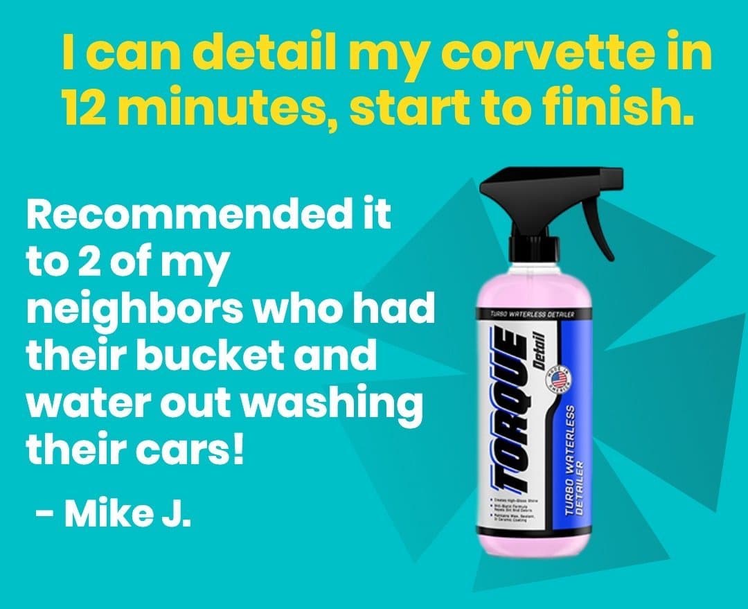 Turbo Waterless Detailer™ (16 oz) - Anti-Static Waterless Car Wash & Quick Detailer Torque Detail